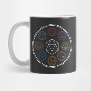 Runic Schools of Magic (Full Color / White) Mug